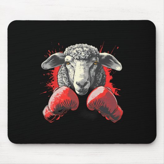 Boxen Schaf Lamm Boxhandschuhe Kickboxen Lustiger  Mousepad (Vorne)