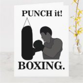 Boxen Sport Punch It Boxing Karte (Gelbe Blume)