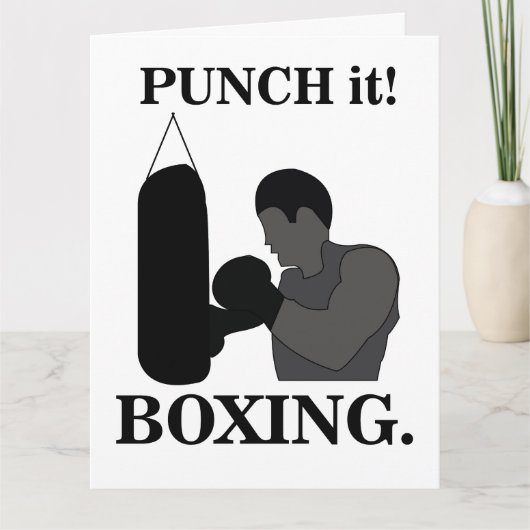 Boxen Sport Punch It Boxing Karte (Vorderseite)