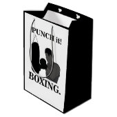 Boxen Sport Punch It Boxing Mittlere Geschenktüte (Rückseite Schrägansicht)