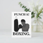 Boxen Sport Punch It Boxing Postkarte (Stehend Vorderseite)