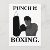 Boxen Sport Punch It Boxing Postkarte (Vorderseite)