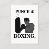 Boxen Sport Punch It Boxing Visitenkarte (Vorderseite)