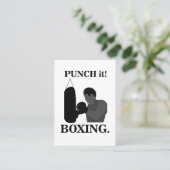 Boxen Sport Punch It Boxing Visitenkarte (Stehend Vorderseite)