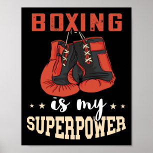 Boxen Superpower Boxhandschuhe Kickboxer Kickboxi Poster