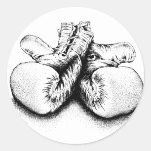 Boxen T - Shirt und Geschenke. Runder Aufkleber
