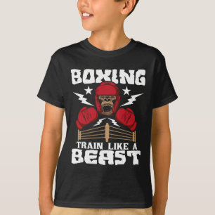 Boxen Trainiere wie ein Biest - Kickboxen Kickboxe T-Shirt