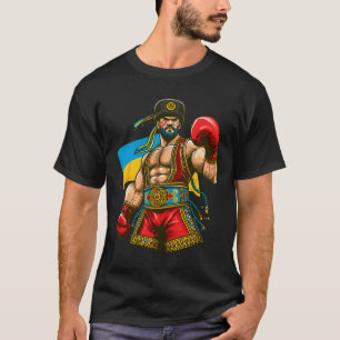 Boxen ukrainischer Boxer Ukraine-Flagge  T-Shirt