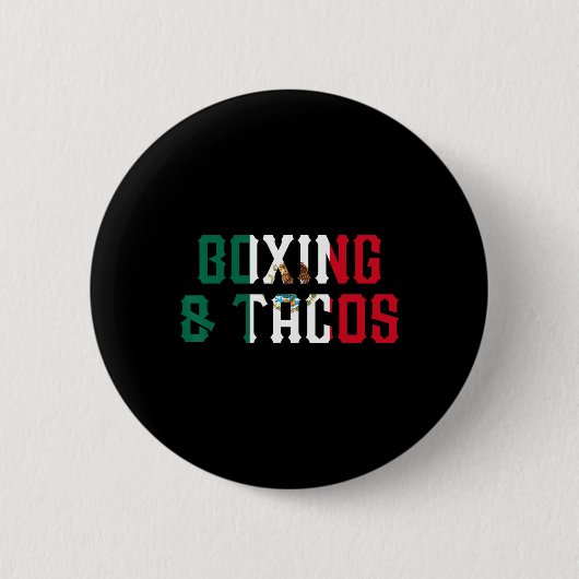 Boxen und Tacos Funny Mexico 2 Button (Vorderseite)