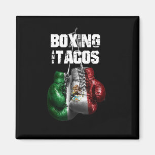 Boxen und Tacos Funny Mexico Magnet