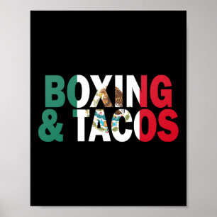 Boxen und Tacos Funny Mexico Poster