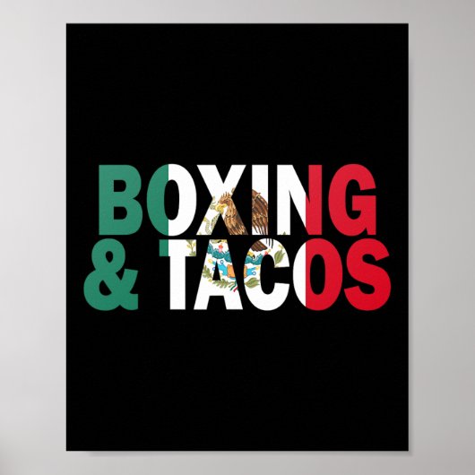 Boxen und Tacos Funny Mexico Poster (Vorne)