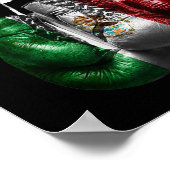 Boxen und Tacos Funny Mexico Poster (Ecke)