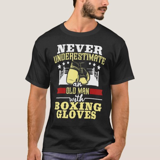 Boxen untergraben nie einen alten Boxhandschuh T-Shirt (Vorderseite)