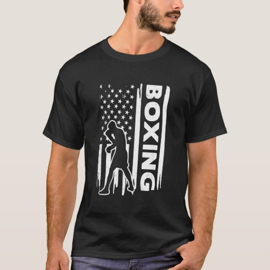 Boxen-US-Flagge-Grafikkonzept T-Shirt (Vorderseite)