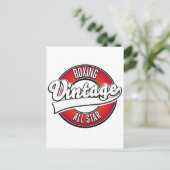 Boxen Vintag Alle Sterne Logo Postkarte (Stehend Vorderseite)