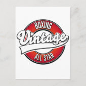 Boxen Vintag Alle Sterne Logo Postkarte (Vorderseite)