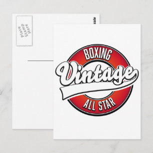 Boxen Vintage All-Star-Logo Postkarte