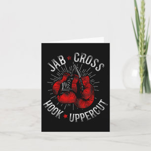 Boxen Vintage Jab Cross Hook Uppercut Karte