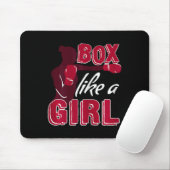 Boxen wie ein Mädchen Damen Lustiges Boxgeschenk f Mousepad (Mit Mouse)