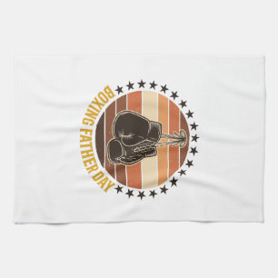 Boxen zum Vatertag Vintage-Handschuhe-Shirt-Design Geschirrtuch