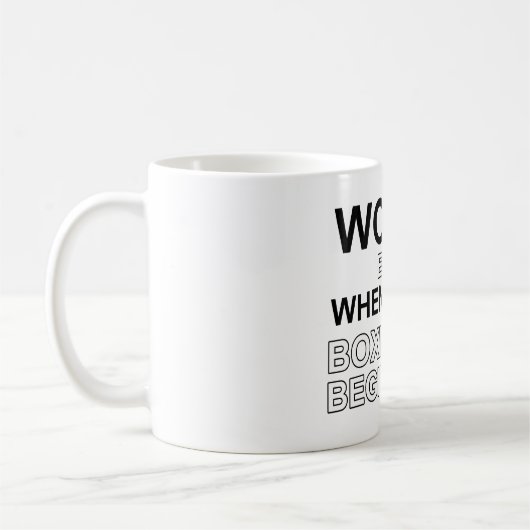 boxende Entwürfe Kaffeetasse (Links)