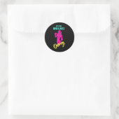 Boxende Frau Kickboxen Boxerin Runder Aufkleber (Tasche)