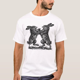 Boxende Hasen – Duell im verwunschenen Tintenwald T-Shirt