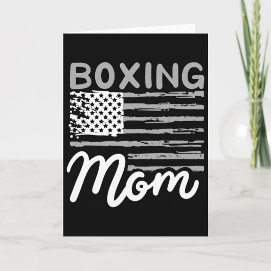 Boxende Mutter Boxen Mutter Kickboxen Mama Mutti Karte (Vorderseite)