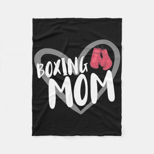 Boxende Mutter Fleecedecke (Vorderseite)