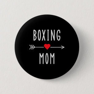 Boxende Mutter Lustige Frauen Boxen Mma Muay Thai Button