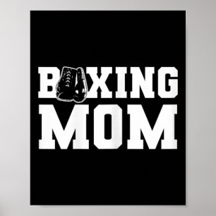 Boxende Mutter unterstützend und stolz auf Box-Elt Poster