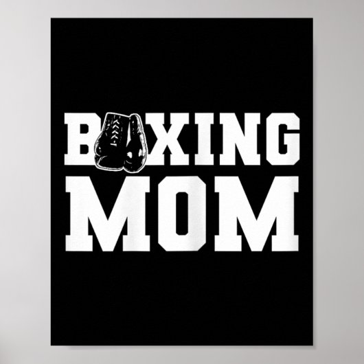 Boxende Mutter unterstützend und stolz auf Box-Elt Poster (Vorne)