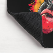 Boxender Bulldogge mit Boxhandschuhen Kickboxen Lu Mousepad (Ecke)