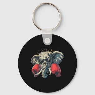 Boxender Elefant mit Boxhandschuhen Kickboxen Funn Schlüsselanhänger