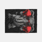 Boxender Elefant mit Boxhandschuhen Kickboxen Lust Fleecedecke (Vorderseite (Horizontal))