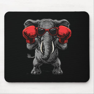 Boxender Elefant mit Boxhandschuhen Kickboxen Lust Mousepad