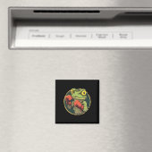 Boxender Frosch mit Boxhandschuhen Kickboxen Lusti Magnet (In Situ (Geschirrspüler))