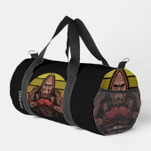 Boxender Gorilla großer Fuß Retro-Name oder eigene Duffle Bag (Rechte Ecke)