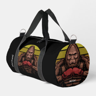 Boxender Gorilla großer Fuß Retro-Name oder eigene Duffle Bag