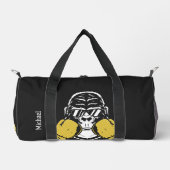 Boxender Gorilla in Handschuhen Retro-Name oder ei Duffle Bag (Vorderseite)