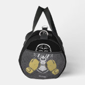 Boxender Gorilla in Handschuhen Retro-Name oder ei Duffle Bag (Rechts)