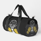 Boxender Gorilla in Handschuhen Retro-Name oder ei Duffle Bag (Rechte Ecke)
