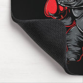 Boxender Nashorn Mit Boxhandschuhen Kickboxen Lust Mousepad (Ecke)