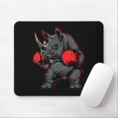 Boxender Nashorn Mit Boxhandschuhen Kickboxen Lust Mousepad (Mit Mouse)