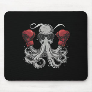 Boxender Oktopusliebhaber Ozean Meer Kreatur Boxer Mousepad