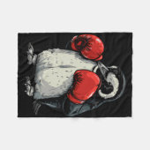 Boxender Pinguin mit Boxhandschuhen Kickboxen Lust Fleecedecke (Vorderseite (Horizontal))