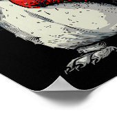 Boxender Pinguin mit Boxhandschuhen Kickboxen Lust Poster (Ecke)