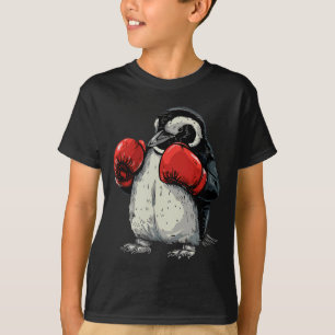 Boxender Pinguin mit Boxhandschuhen Kickboxen Lust T-Shirt