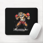 Boxender Tiger mit Boxhandschuhen Kickboxen Lustig Mousepad (Mit Mouse)